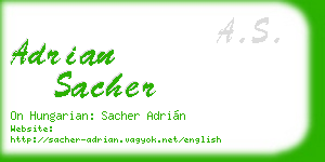 adrian sacher business card